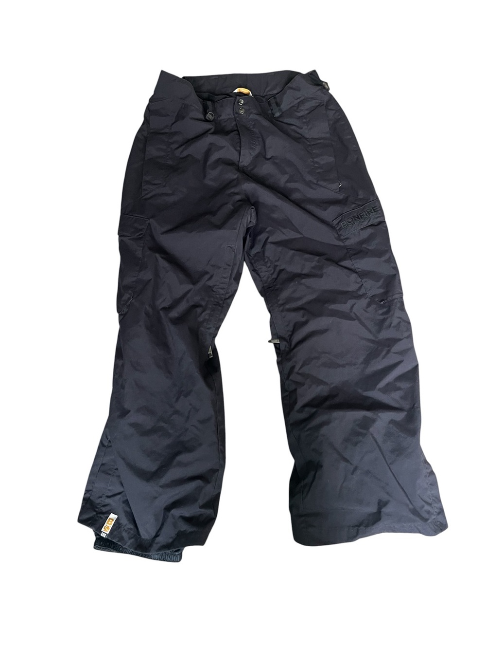 Men's Black Snow/Ski Pants - Water-Resistant Outdoor Shell bonfire